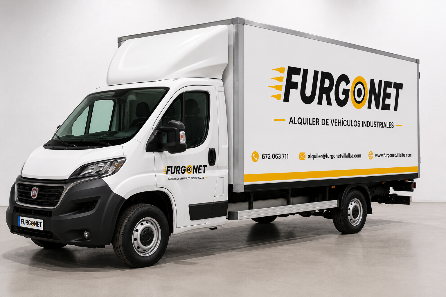 Fiat Ducato carrozada con plataforma elevadora FURGONET · alquiler Furgón carrozado con plataforma 16,5 m³ en Collado Villalba, Madrid · foto 2